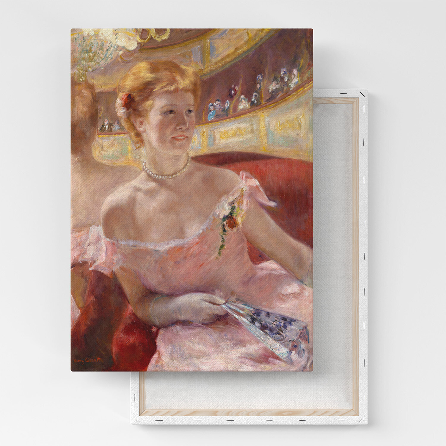 Картина на холсте, репродукция / Мэри Стивенсон Кэссетт - Woman with a Pearl / Размер 30 x 40 см
