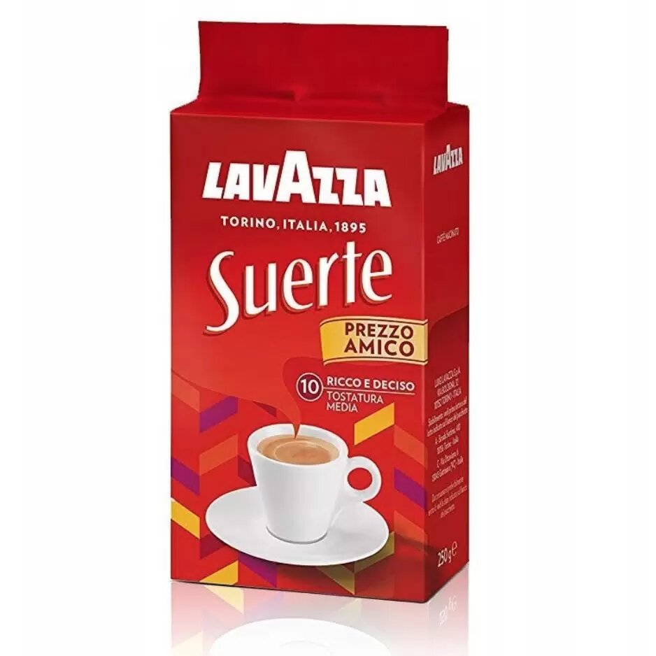 Кофе молотый Lavazza Suerte вакуумная упаковка, 250 г, вакуумная упаковка