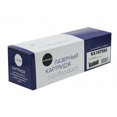 Тонер-картридж NetProduct (N-KX-FAT88A) для Panasonic KX-FL401/402/403/FLC411/412/413, 2K