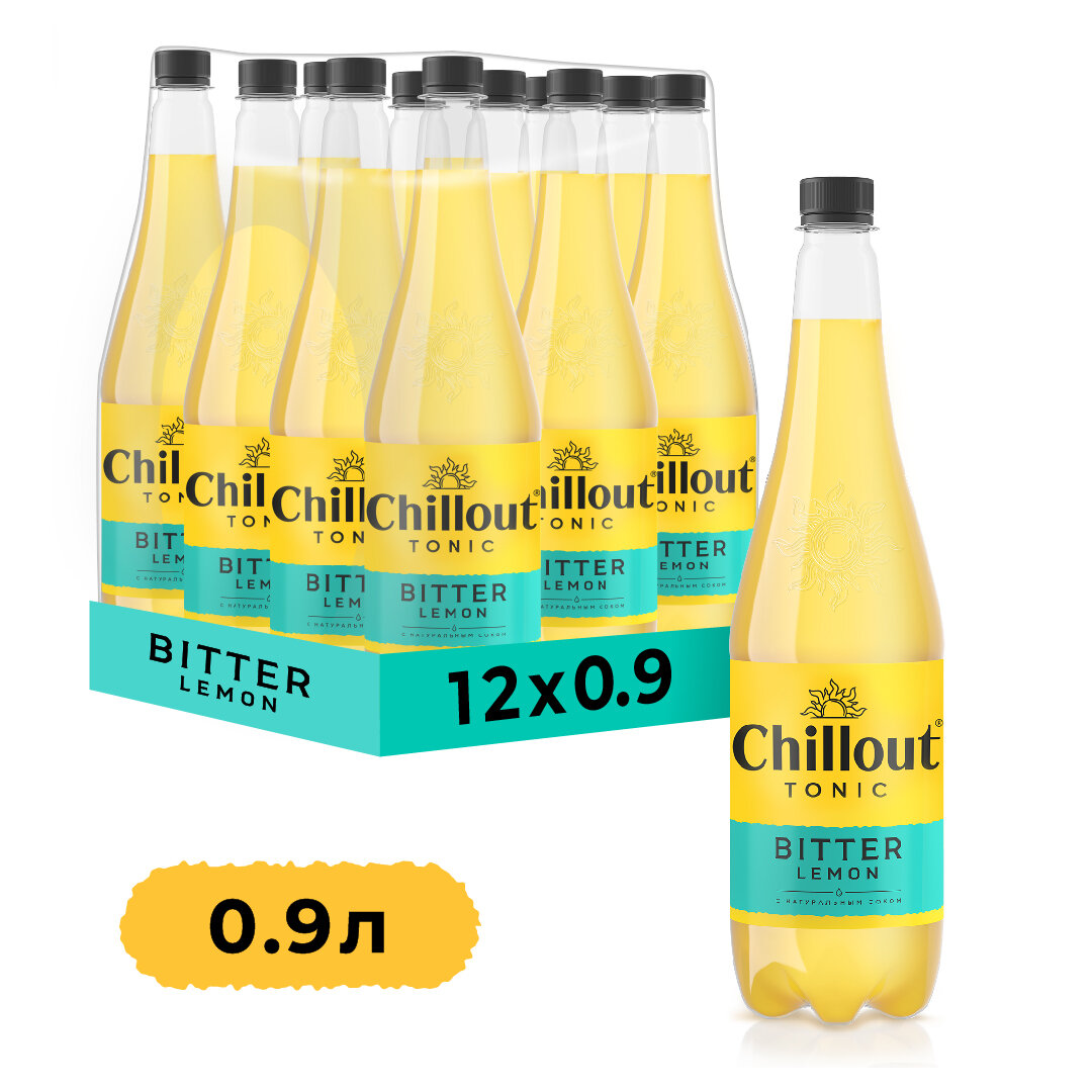 Тоник Chillout "Bitter lemon", 12 шт по 0,9 л, ПЭТ - фотография № 7