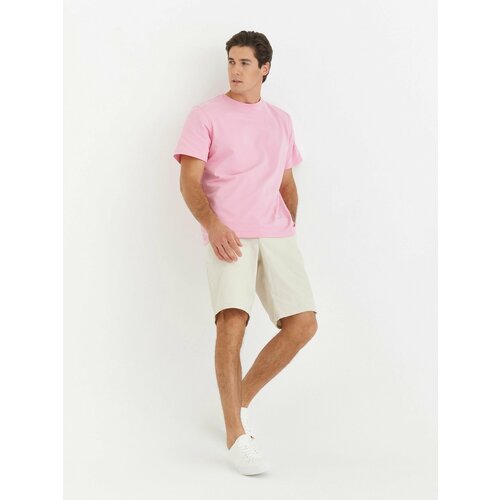 фото Футболка smlxlwear мужская базовая smlxlwear, однотонная, s/m/l/xl/2xl/3xl/4xl, размер s, розовый