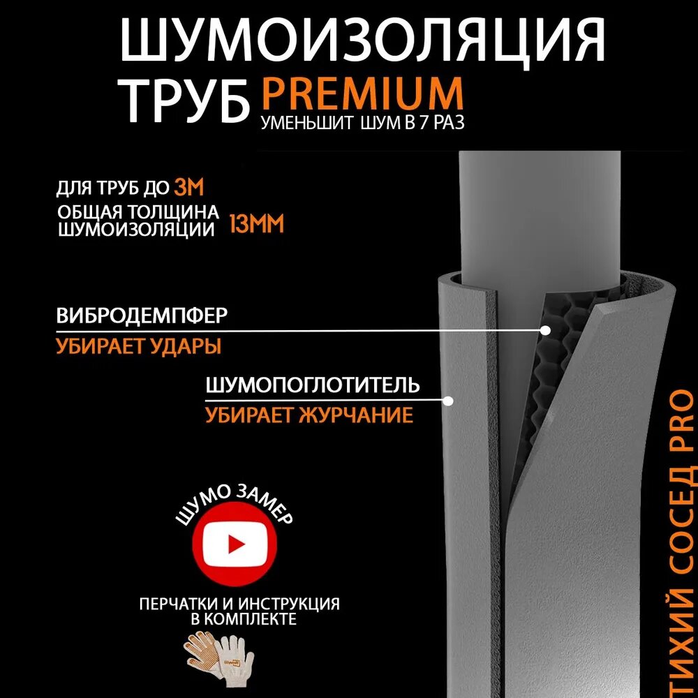 фото Шумоизоляция для канализационных труб - Шумология Тихий Сосед Про
