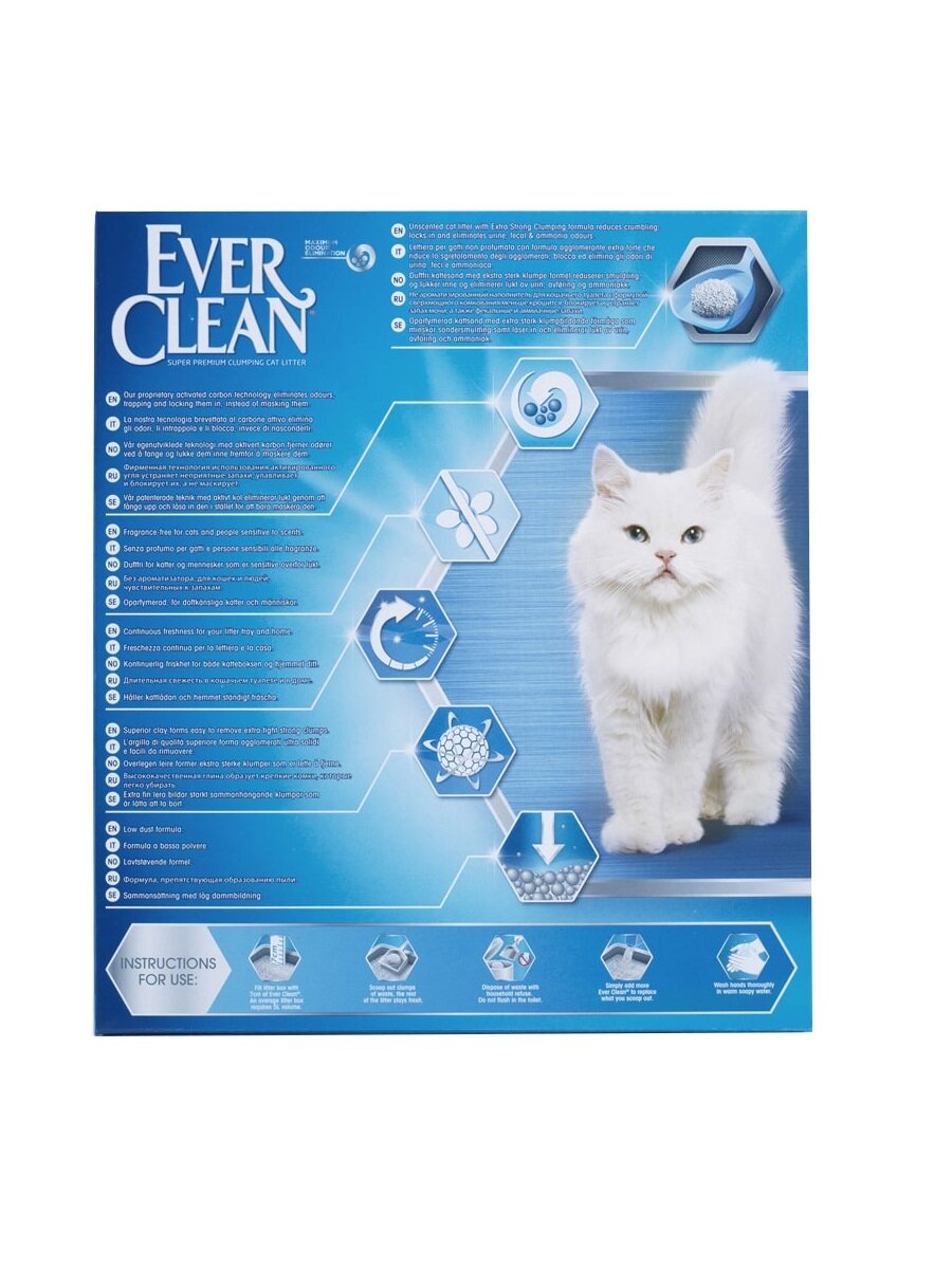 Наполнитель Ever Clean Unscented Extra Strong Clumping комкующийся 10 л - фото №16