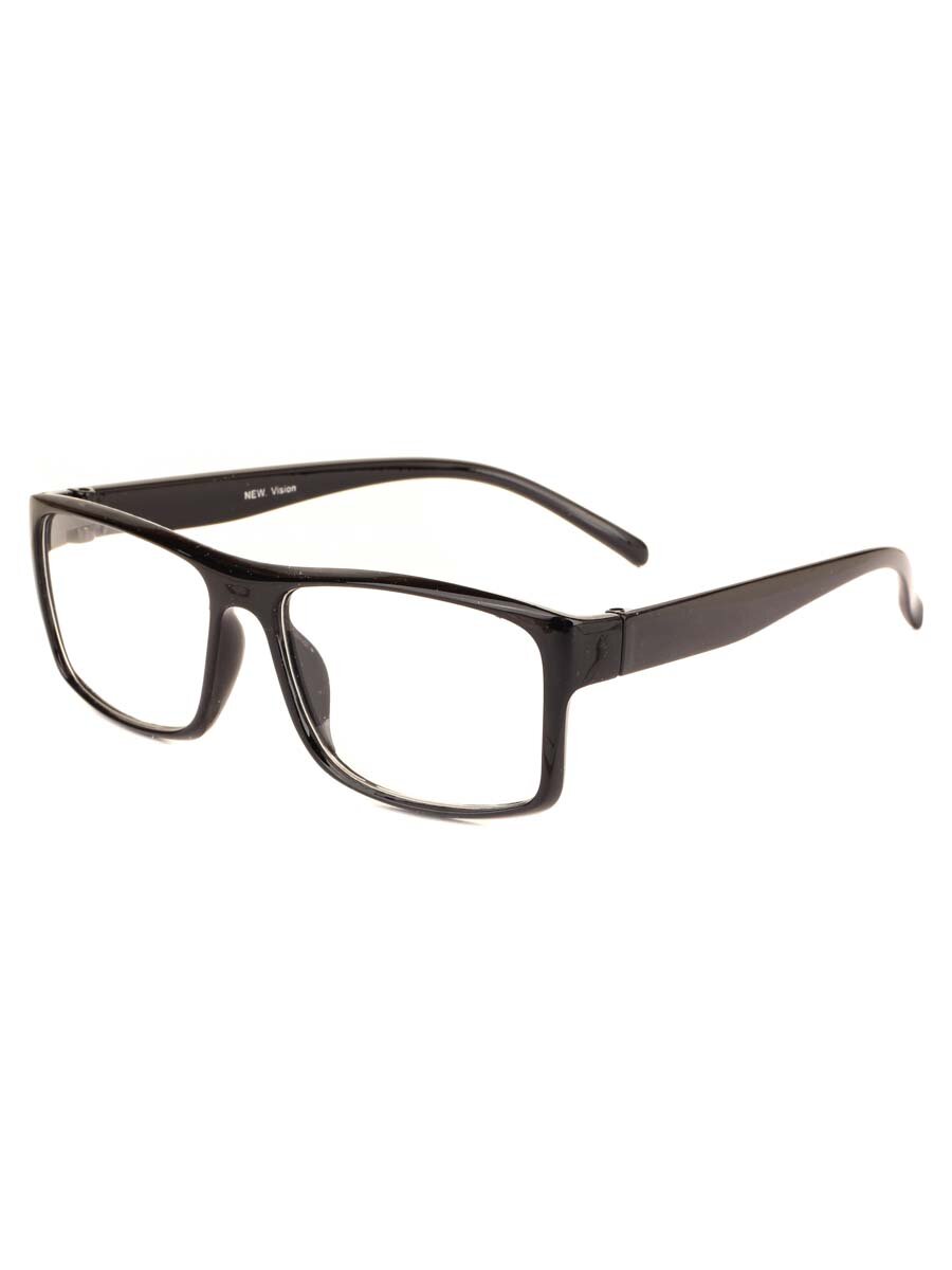 Готовые очки для чтения черные с диоптриями +0.75 футляр