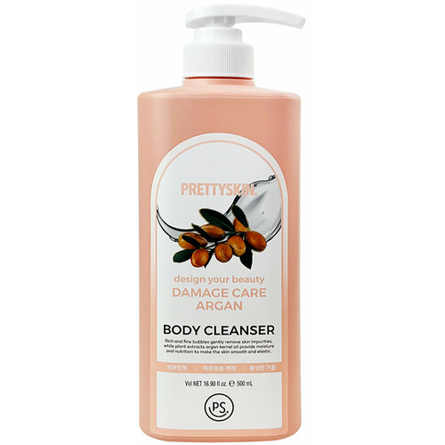 PRETTYSKIN Увлажняющий гель для душа с аргановым маслом Damage Care Argan Body Cleanser, 500мл vidal гель для душа масло арганы 500 мл