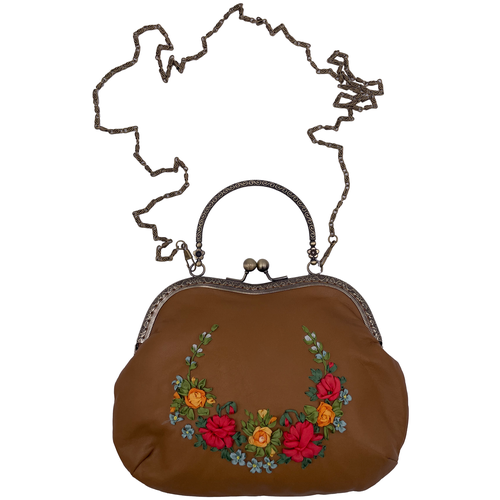 фото Сумка королевство птички & бабочки, фактура гладкая, матовая, желтый, оранжевый