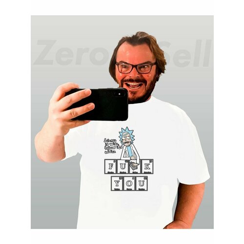 фото Футболка рик и морти rick and morty, размер 4xl, белый zerosell