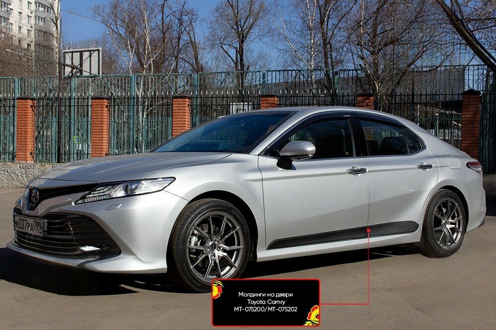 Молдинги на двери (4 шт) Toyota Camry XV70 2017-н. в.