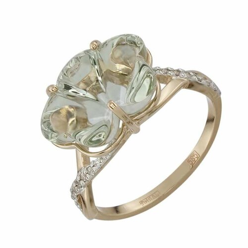 Кольцо ALORIS, красное золото, 585 проба, аметист, размер 18.5