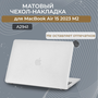 Чехол-накладка пластиковая Новый стиль для ноутбука MacBook Air 15 M2 2023 (Модель: A2941), Прозрачный матовый