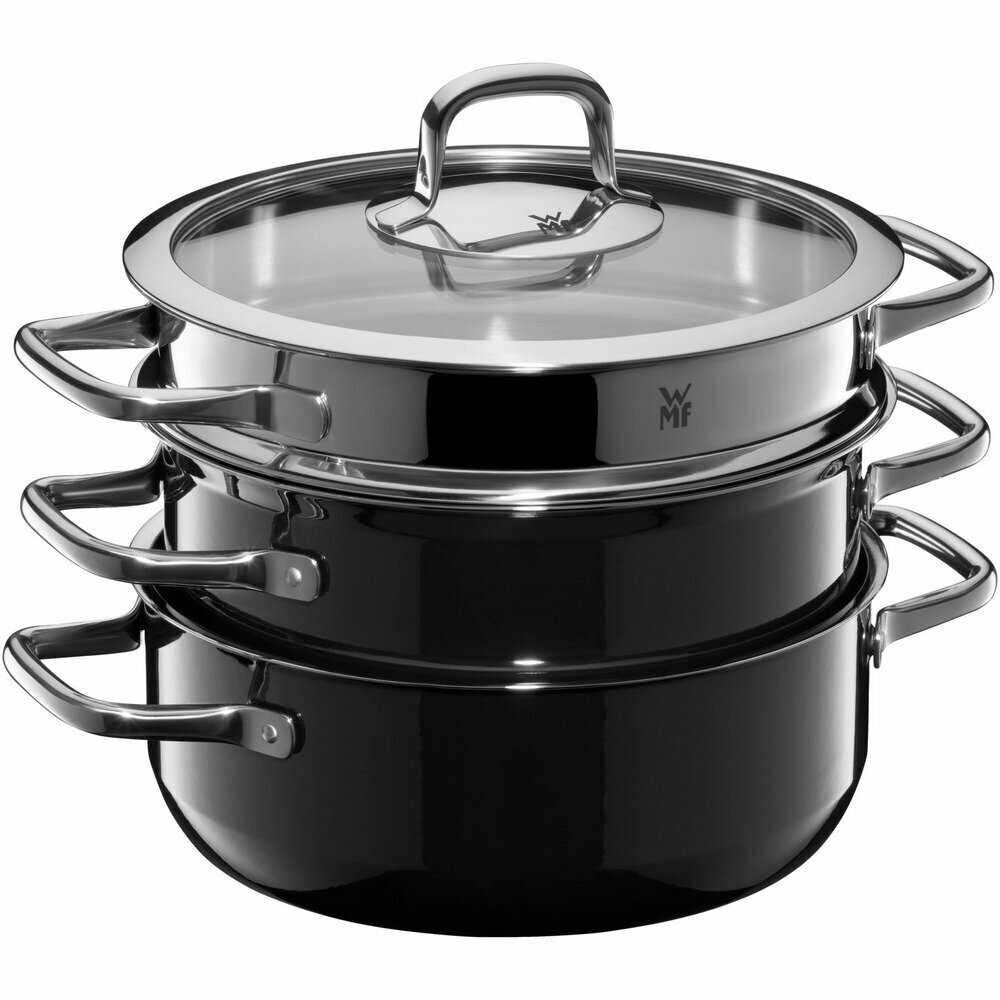Набор кастрюль WMF Fusiontec Compact Black, 3 предмета - фото №1