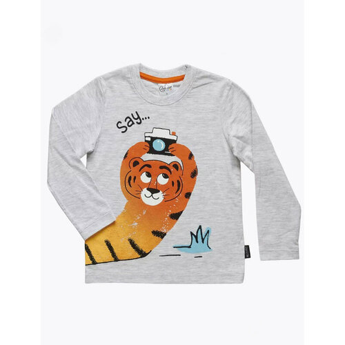 фото Лонгслив bella veza, размер 5(110), серый