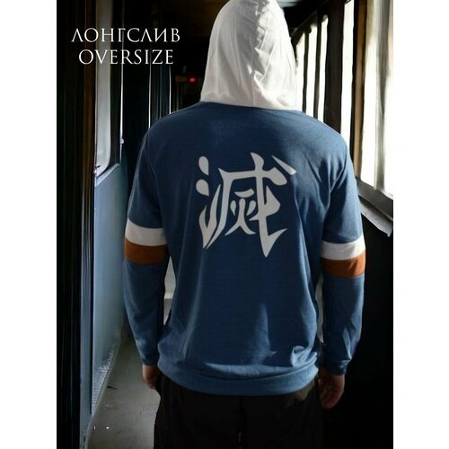 фото Лонгслив, размер xl, синий нет бренда