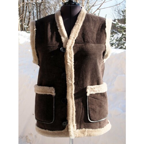 фото Жилет , размер 56, коричневый ип паршков е.в.