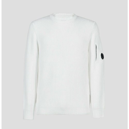 фото Свитер c.p. company full rib crew neck, размер 50, белый