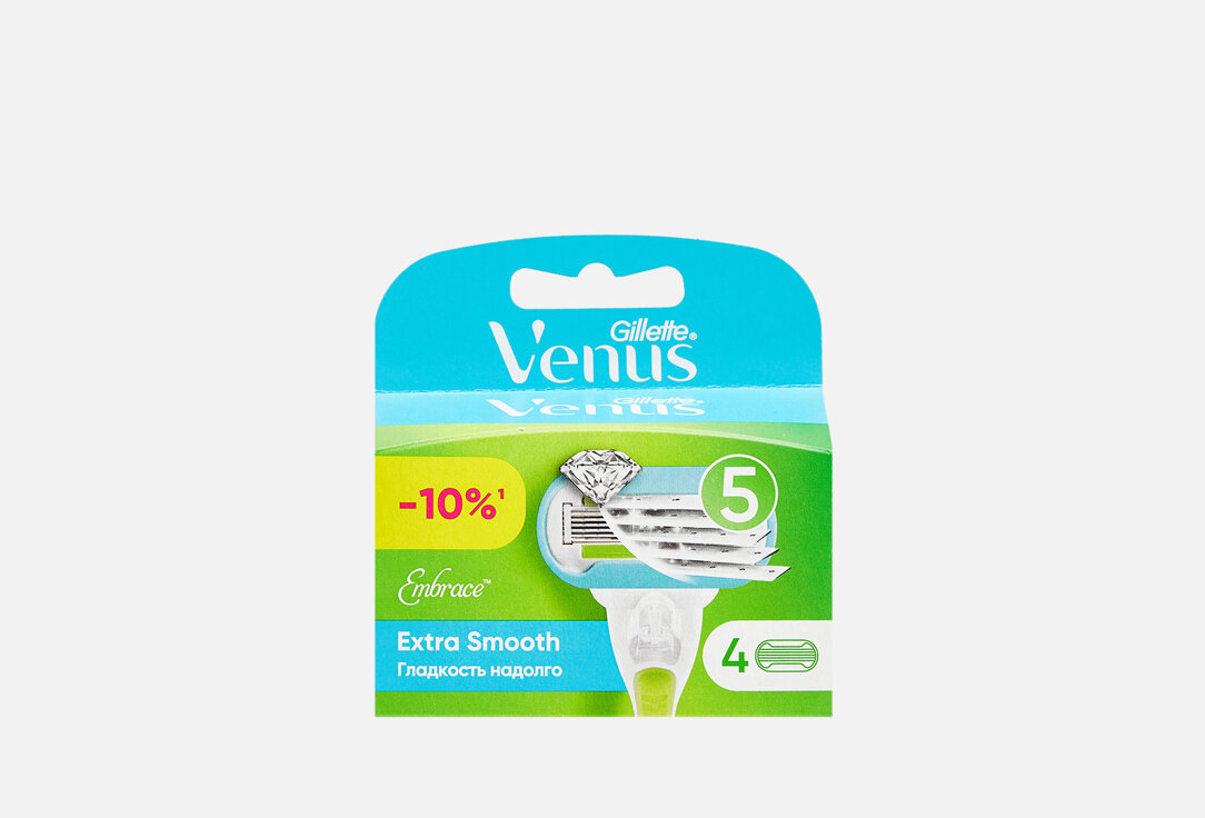 Сменные кассеты для бритья, 4шт. Gillette, Venus Embrace 4мл