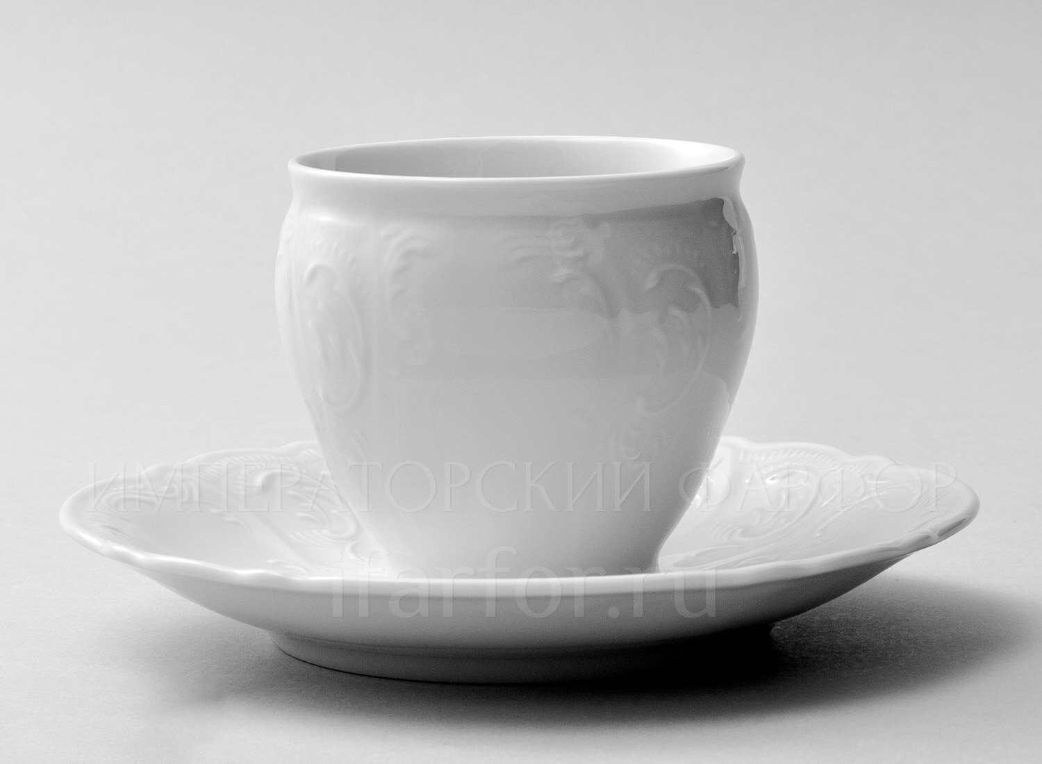 Чашка с блюдцем чайная Бернадотт Недекорированный Бернадотт бочка