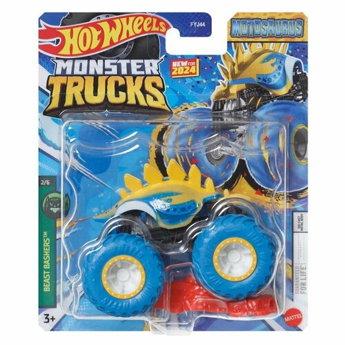 HTM43 Машинка металлическая игрушка Hot Wheels Monster Trucks Монстр трак коллекционная модель MOTOSAURUS hot wheels chevy blazer 4x4 100 years of chevrolet trucks walmart exclusive редкая коллекционная модель