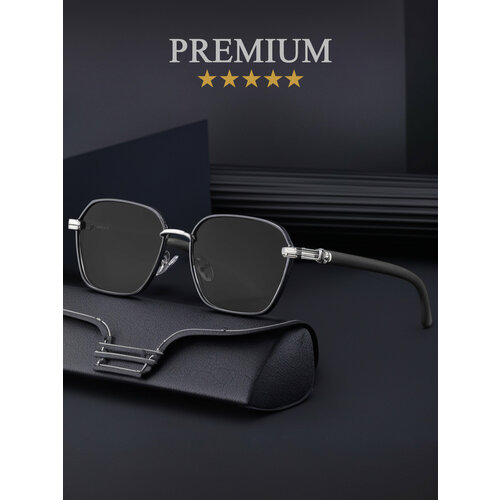 фото Солнцезащитные очки premium sunglasses premiums-black, черный, серый double drop