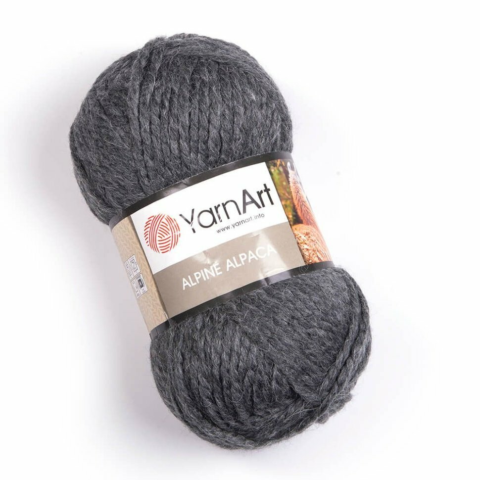 Пряжа Yarnart ALPINE ALPACA 436 т. серый (3 мотка)