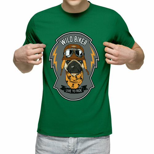 Футболка Us Basic, размер M, зеленый мужская футболка крылатый байкер 2xl черный