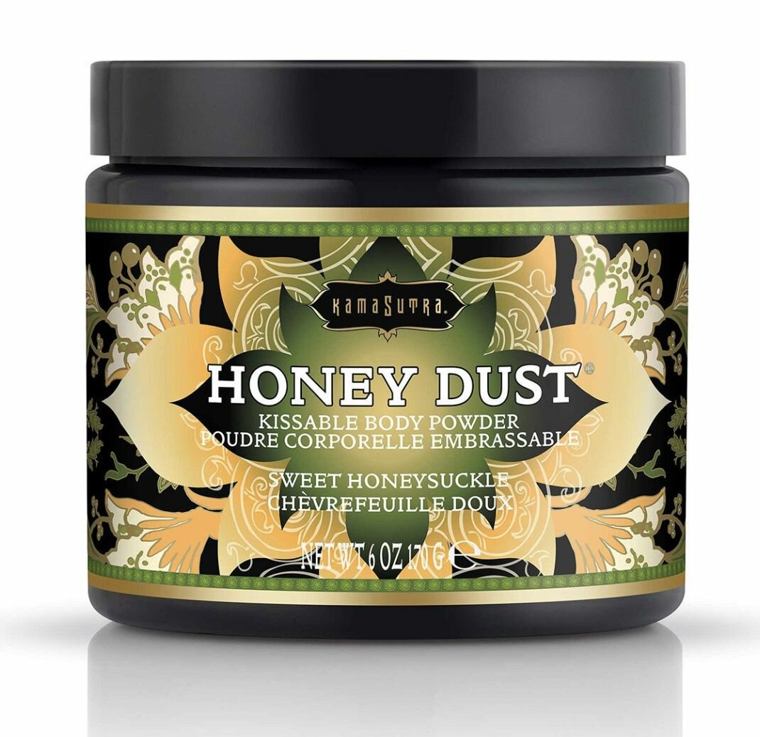 Kama Sutra массажное масло - Пудра для тела Honey Dust Body Powder с ароматом жимолости - 170 гр.