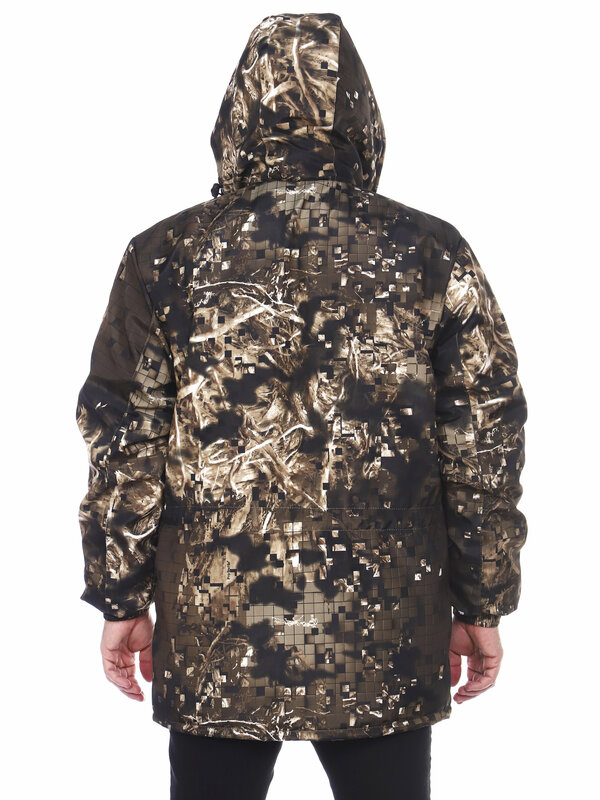Восток-текс / Куртка мужская демисезонная с капюшоном удлиненная Штиль для активного отдыха, охота, рыбалка, туризм
