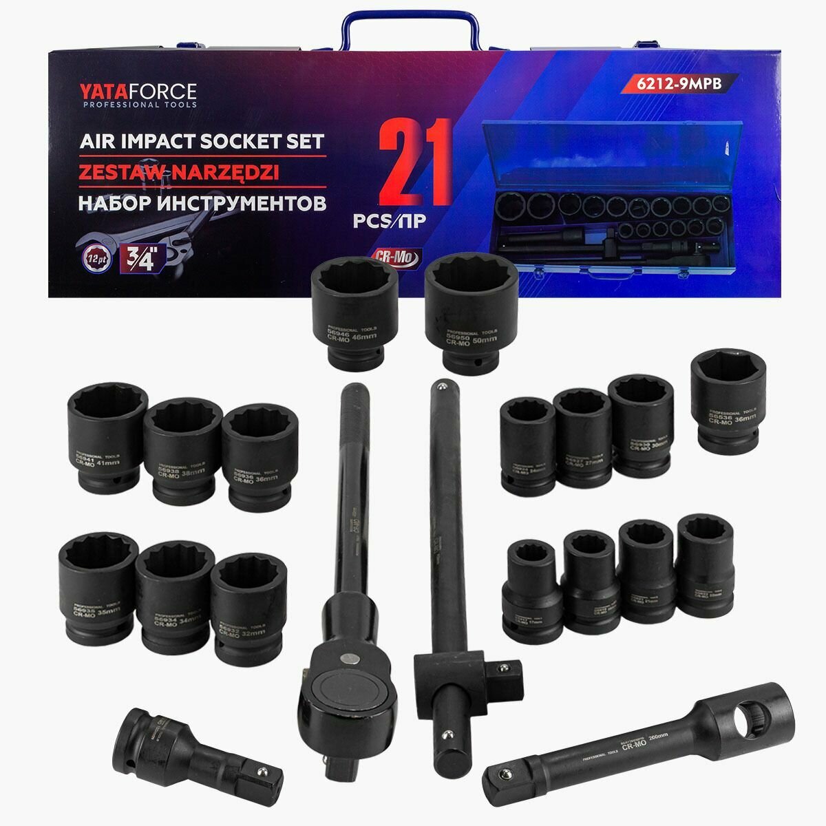 фото Набор инструментов 94пр. 1/4', 3/8'(6гр.) YATAFORCE YF-4941-5DS