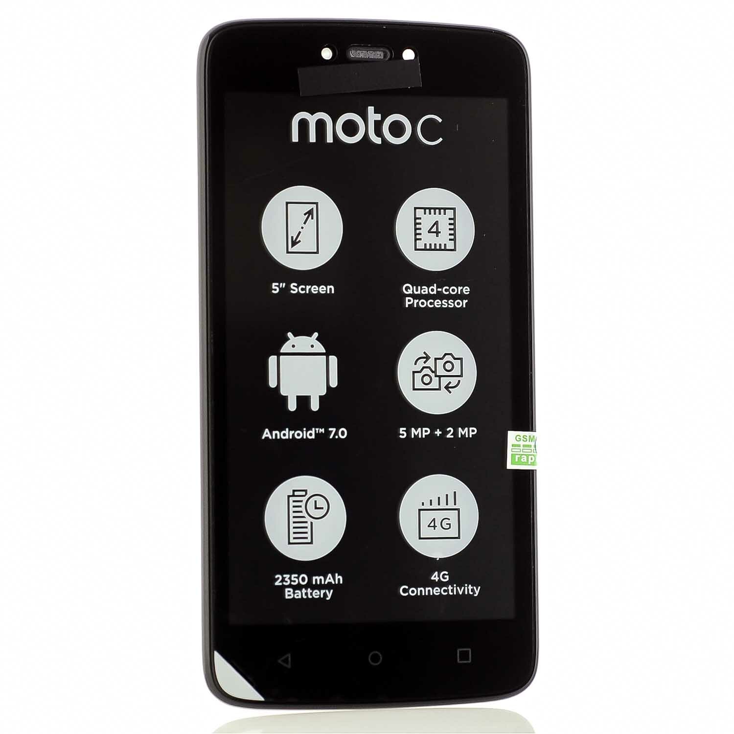 Дисплей для Motorola Moto C (XT1750/ XT1754) с тачскрином в рамке, черный