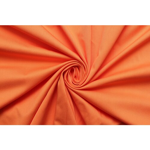 Ткань Хлопок-джинс-стрейч оранжевый, ш156см, 0,5 м