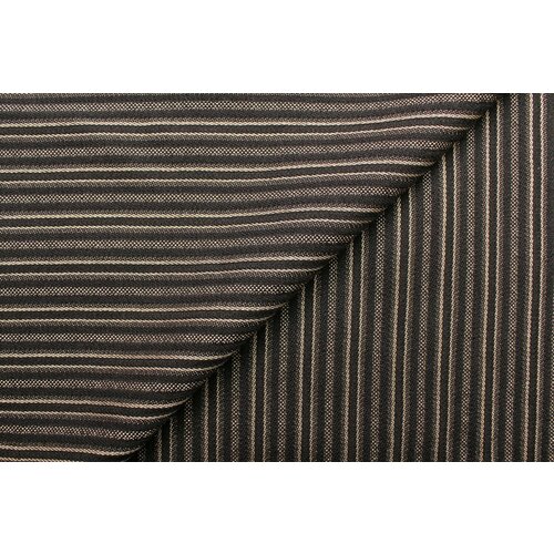 Ткань Шерсть-жаккард чёрно-бежевые полосы, ш150см, 0,5 м ткань жаккард стрейч чёрно белый с мелким узором лилии ш150см 0 5 м