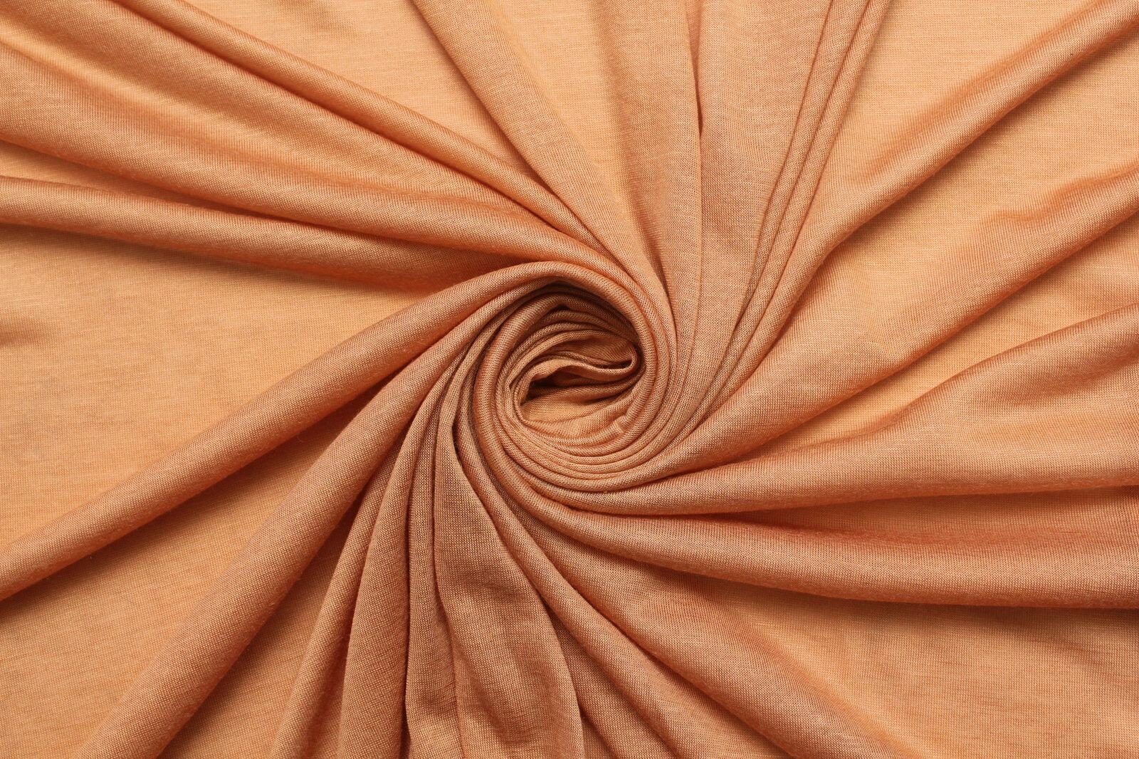 Ткань Трикотаж-вуаль стрейч песочно-жёлтый, ш134см, 0,5 м