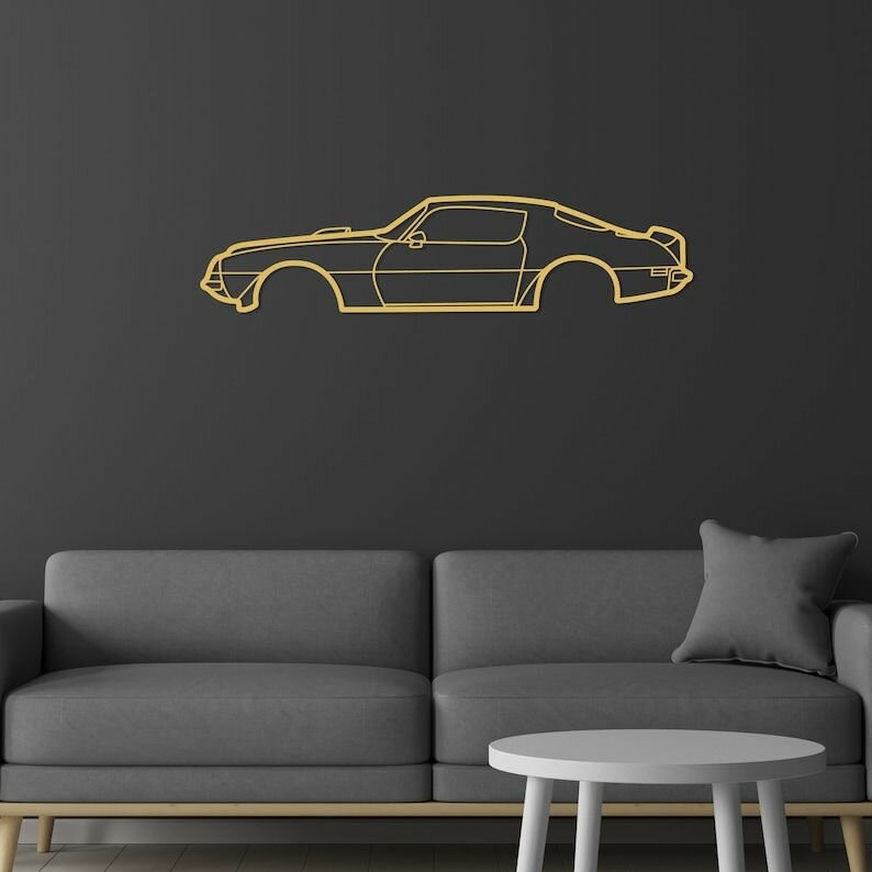 Декоративное металлическое панно, 1977 Pontiac (матовое золото)