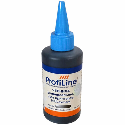 Чернила ProfiLine PL-INK-UNI-HP/Lex-Bk 100мл, черный, совместимые для картридж profiline pl 106r01604 bk 3000 стр черный