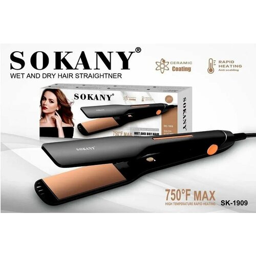 Функциональный выпрямитель для волос SMOOTH HAIRSokany SK-1909гидробаланс волосбез пересушиванияплойкаутюжокчерный 99900₽