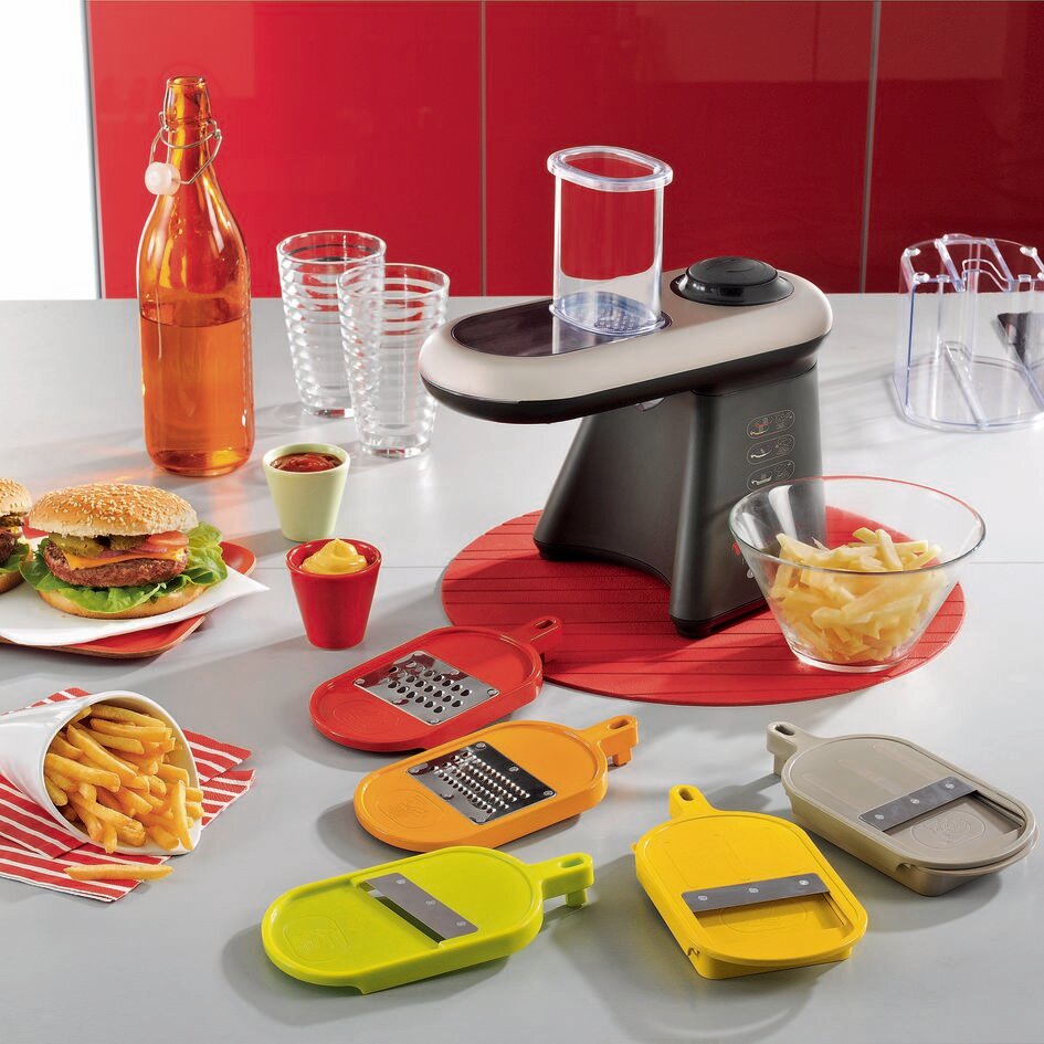 Измельчитель Moulinex DJ9058 Fresh Express Cube, 280 Вт, светло-черный/серебристый