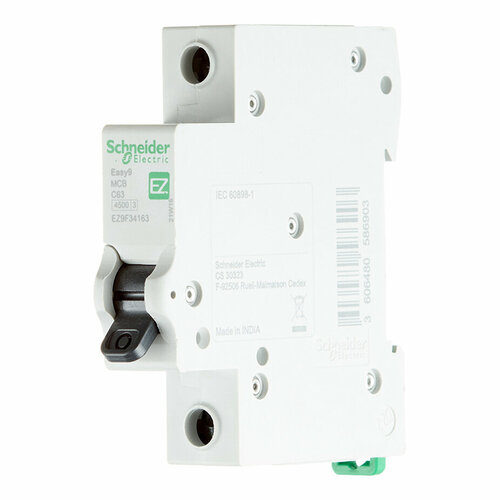 Автоматический выключатель Schneider Electric Easy9 1P 63А тип C 4,5 кА EZ9F34163 schneider electric автомат 3р 63а c 4 5ка easy9 schneider electric