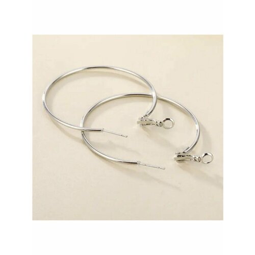 Серьги, размер 6 мм, серебристый