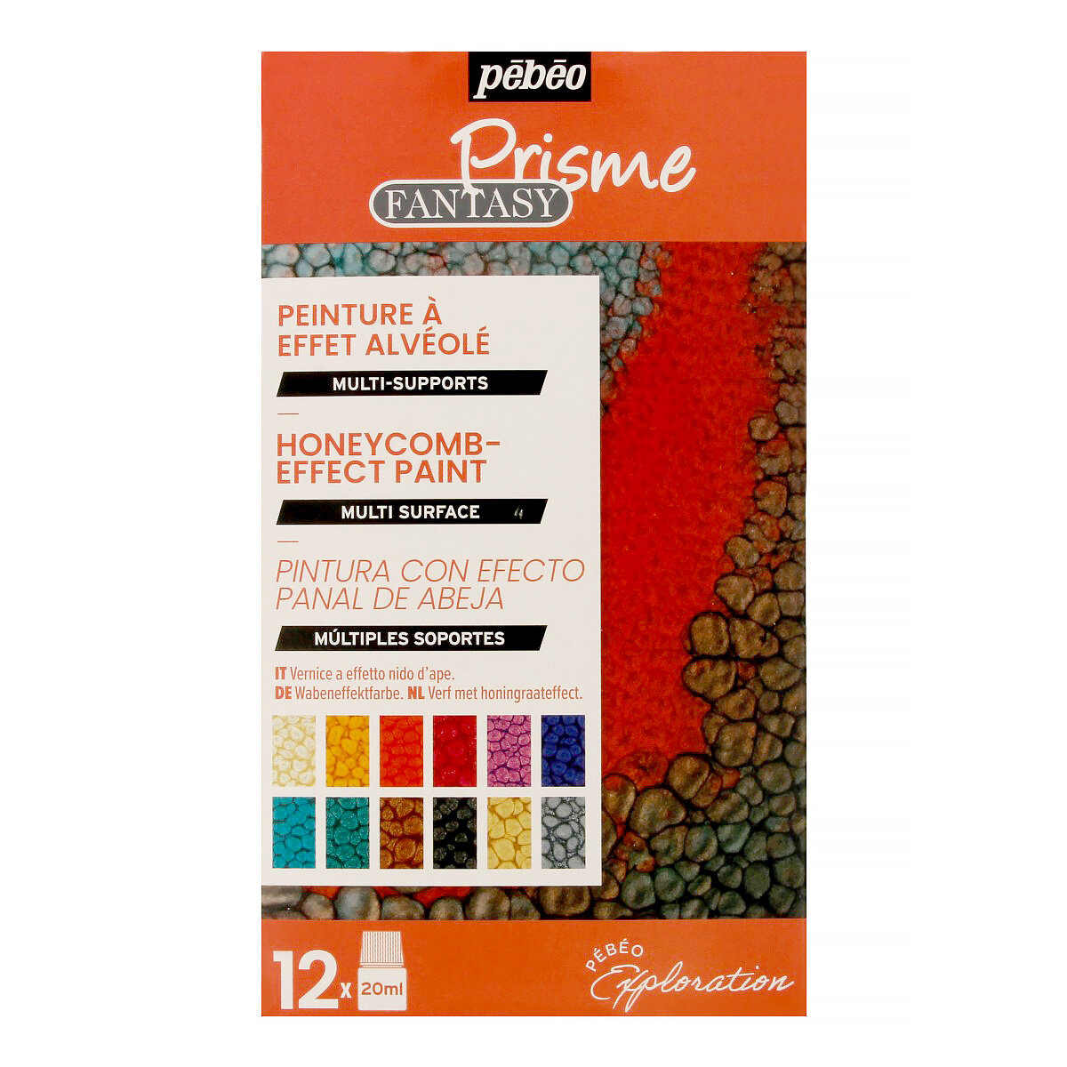 Набор красок Fantasy Prisme "Исследование" с фактурным эффектом 12 цв. х 20 мл 757431, 1 шт. в заказе