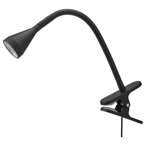 Лампа с зажимом, светодиодная, черный, нэвлинге икеа, NÄVLINGE IKEA