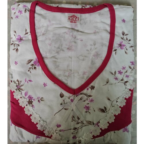 фото Сорочка , размер 60-62, белый, розовый safi, узбекистан