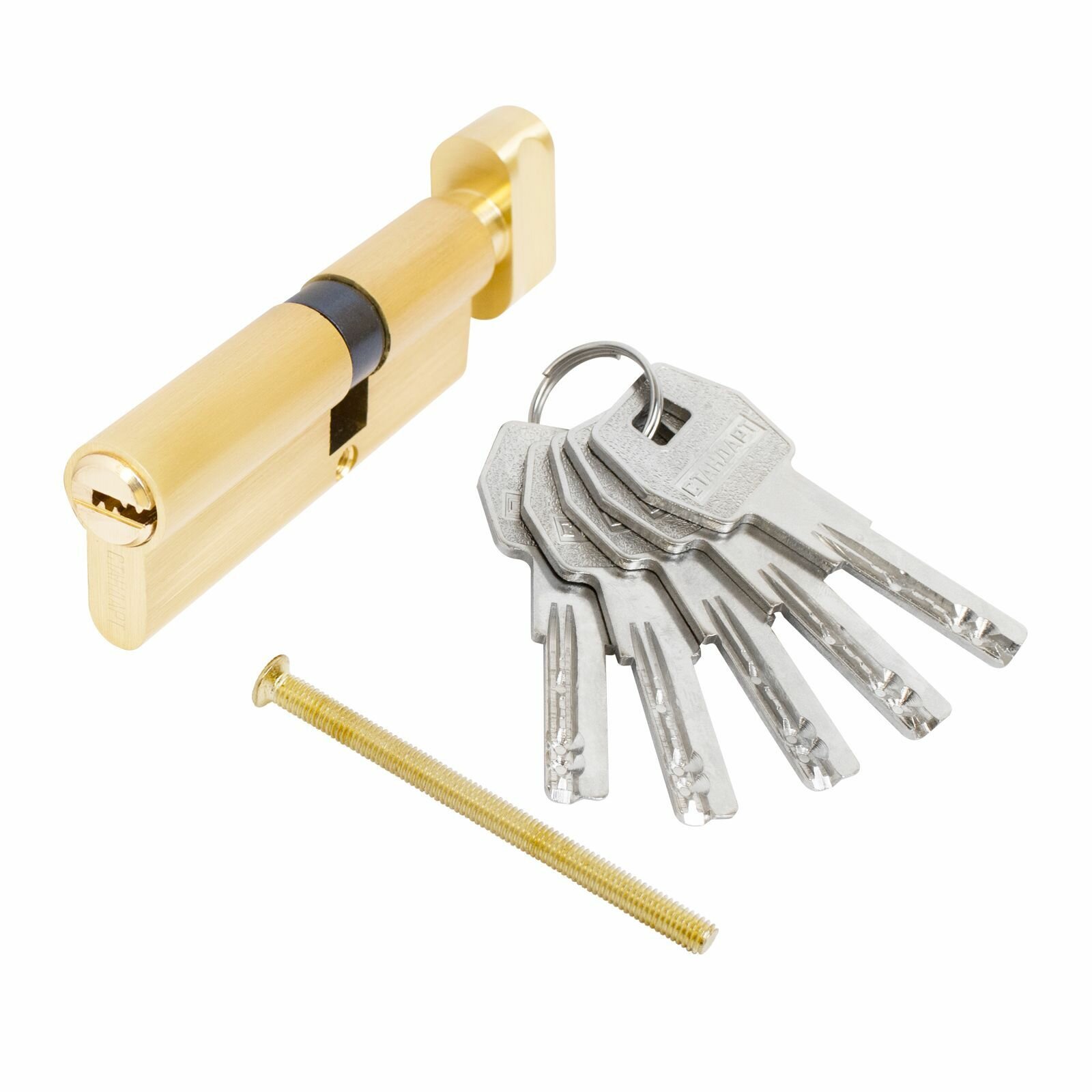 фото Личинка замка (цилиндровый механизм) Стандарт MAX 85 мм (50х35В) SB 5 ключей ключ/вертушка