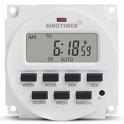 Универсальный недельный программируемый таймер (секундный интервал) 12В DC TM618sH-4 с коробом