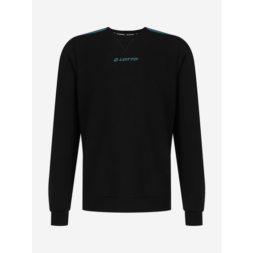 фото Толстовка lotto blocco crewneck, размер m, черный