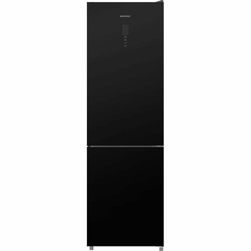 Холодильник NORDFROST RFC 390D NFGB двухкамерный 378 л объем Total No Frost фасад белое черное стекло 7729000₽