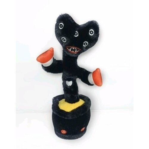 Танцующий Кили Вили черный пушистый /кактус в горшке /говорящий и поющий Килли Вилли 35 см музыкальная развивающая игрушка танцующий колобок