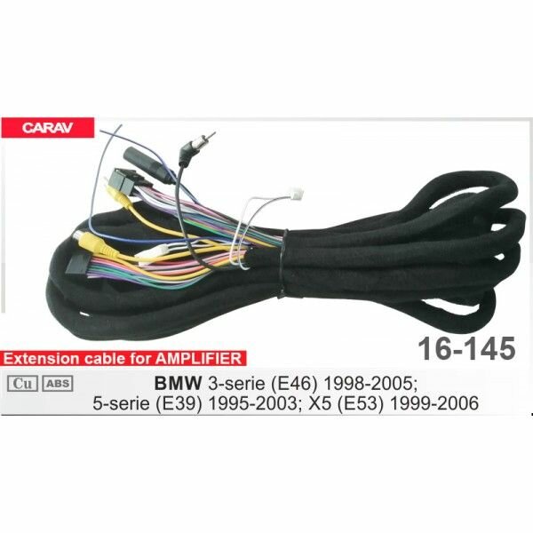 Удлинитель для усилителя для подключения Android 16-pin BMW 3-serie (E46) 1998-2005; 5-serie (E39) 1995-2003; X5 (E53) 1999-2006 CARAV 16-145