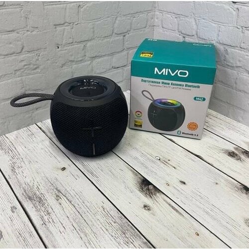 Портативная Bluetooth 53 колонка Mivo M42 TWS FM радио RGB подсветка 360000₽