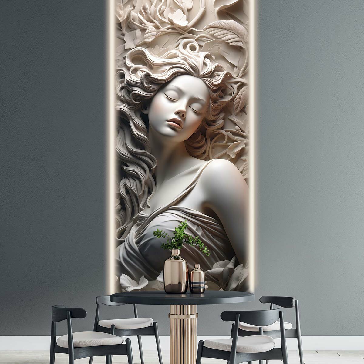 фото Фотообои флизелиновые с виниловым покрытием VEROL "Барельеф", 200х95 см, моющиеся обои на стену, декор для дома