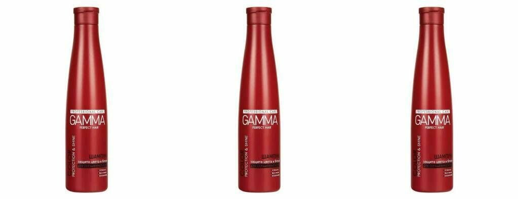 Свобода Шампунь для окрашенных волос Gamma Perfect Hair Защита цвета и блеск, 350 мл, 3 шт